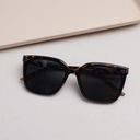 Leopard Print Square-Frame Ladies' Sunglasses