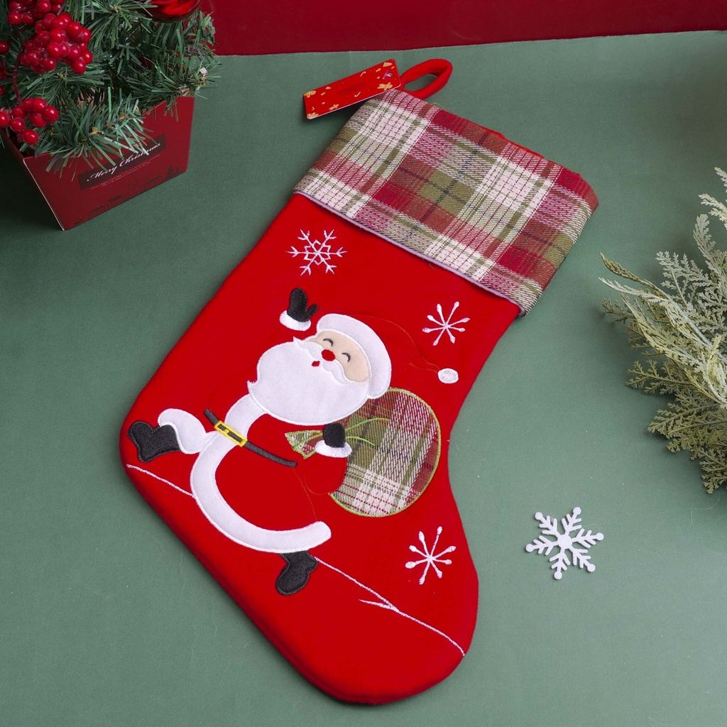 Christmas boots - Plaid pattern