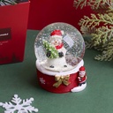 Medium-sized Red Snowman Hugging a Tree Water Globe Ornament65#