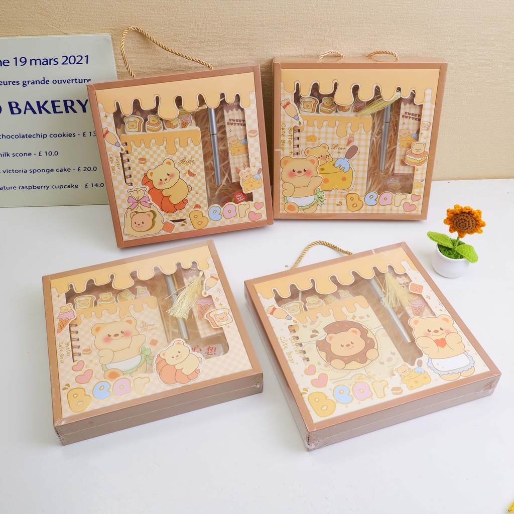 Little yellow bear writing set gift box