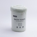 Coral velvet large bath towel-green