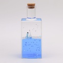 Blue Water Bottle-shaped Small Boat Oil-dripping Ornament