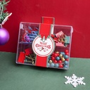 Christmas series four compartment acrylic box stationery set 140pcs