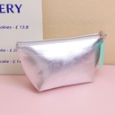 Silver series crescent cosmetic bag