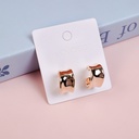 Christmas series pearl elk stud earrings
