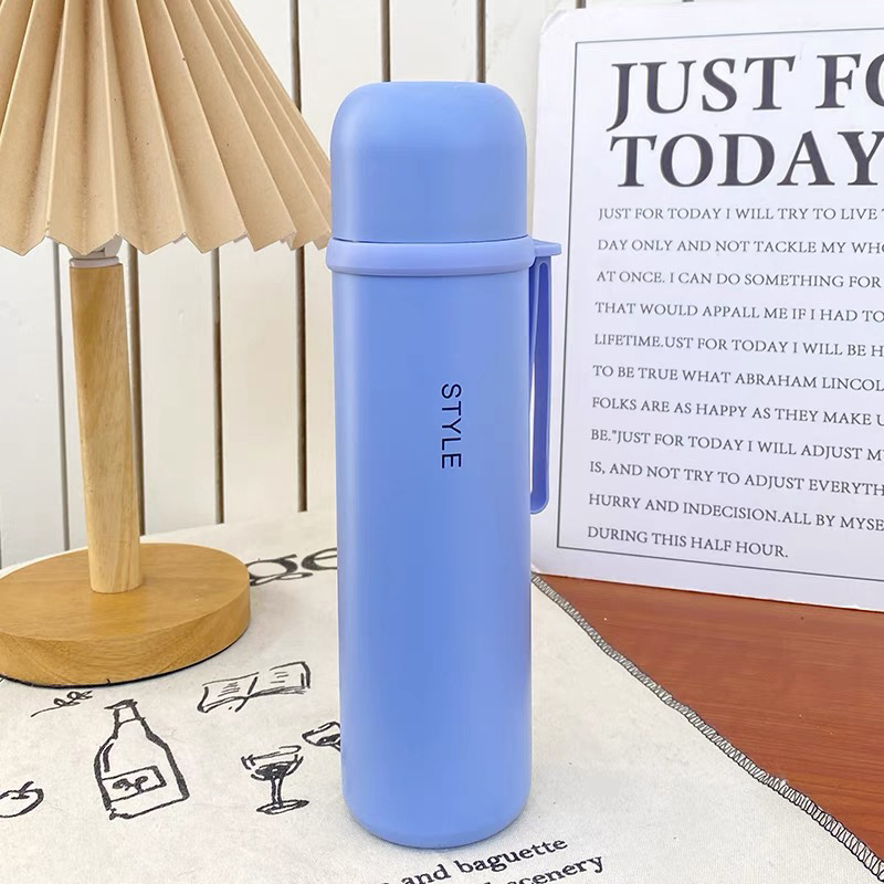 Fresh and elegant bullet vacuum cup 450ml-blue