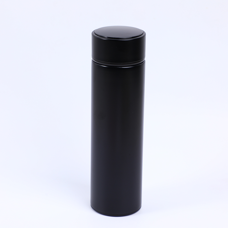 Business straight vacuum cup (with temperature screen) 500ml-black