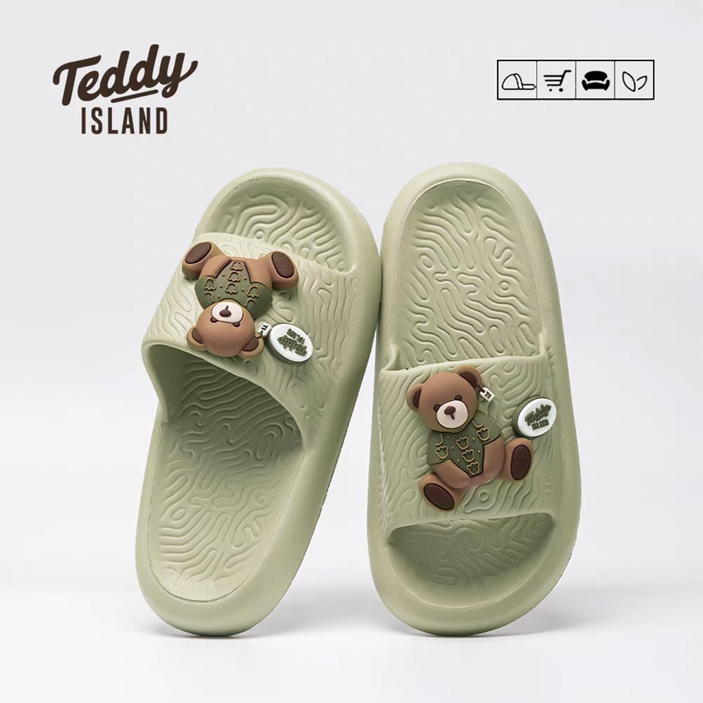 TEDDY ISLAND Series Ladies' Slippers Size 40-41 Green