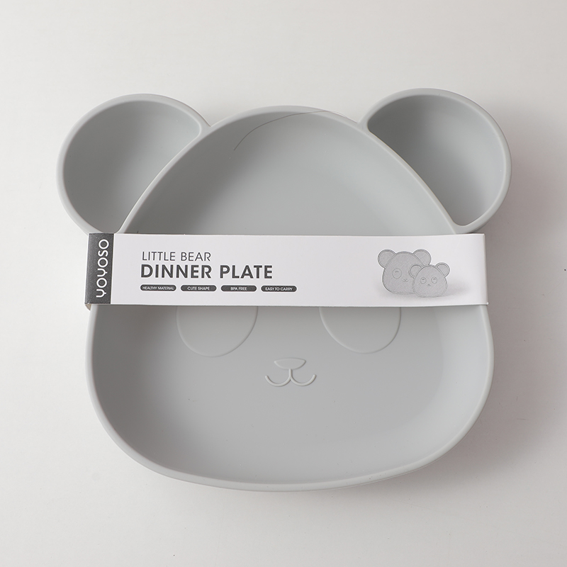 Little bear dinner plate-grey