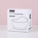Silicone square bowl-dark green