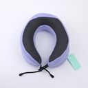 Color-blocked U-shaped pillow - blue