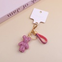 Teddy Bear Keychain - Pink