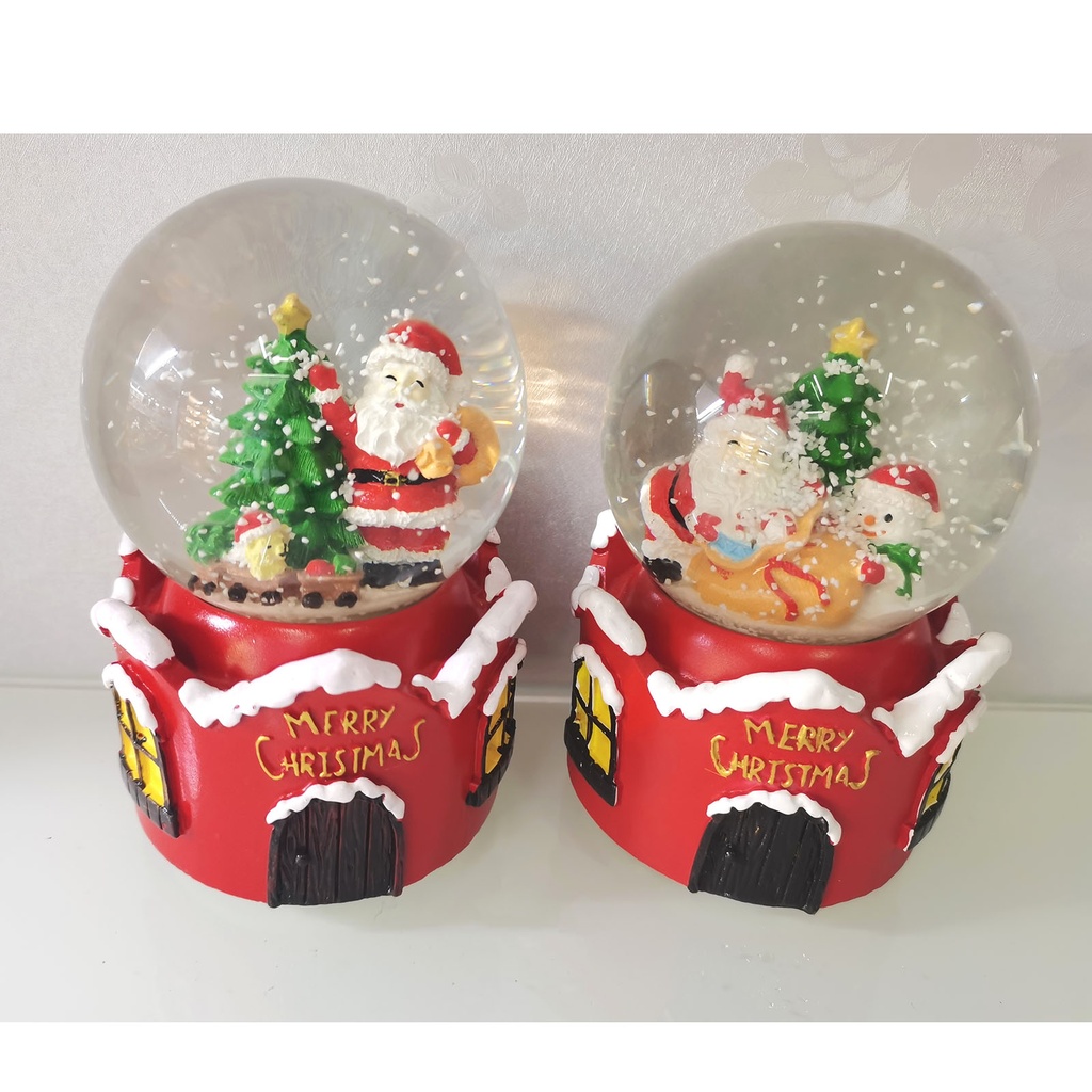 Christmas Series - Snow Globe with Lights and Music Size 80# (Battery Not Included) - 3