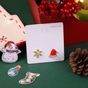 Christmas series AB style hat stud earrings