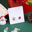 Christmas series AB style 3D hat stud earrings