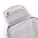 Simple and elegant three compartments storage cosmetic bag