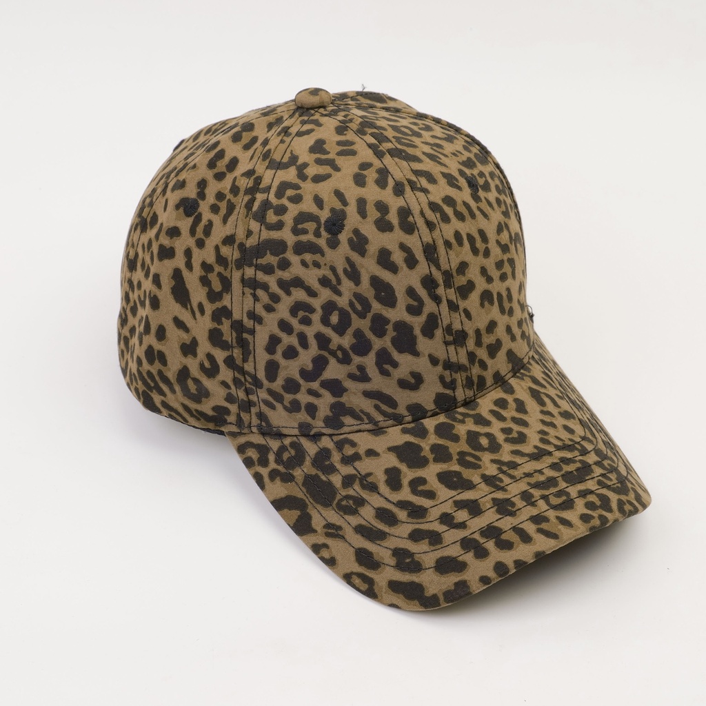 Leopard print baseball cap - light brown