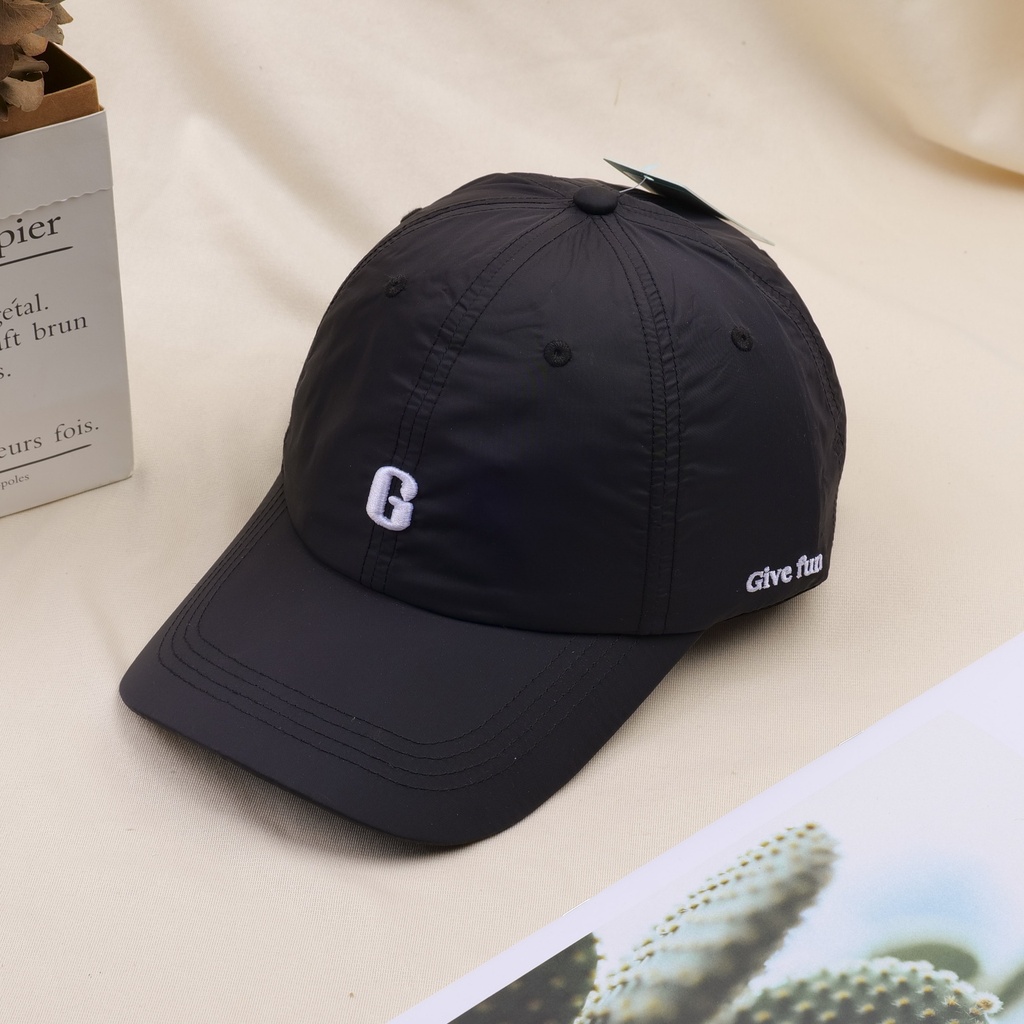 Letter G Quick dry adult baseball cap - black