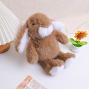 Mink velvet brown long eared rabbit plush doll -33cm(Plastic Eyeball)