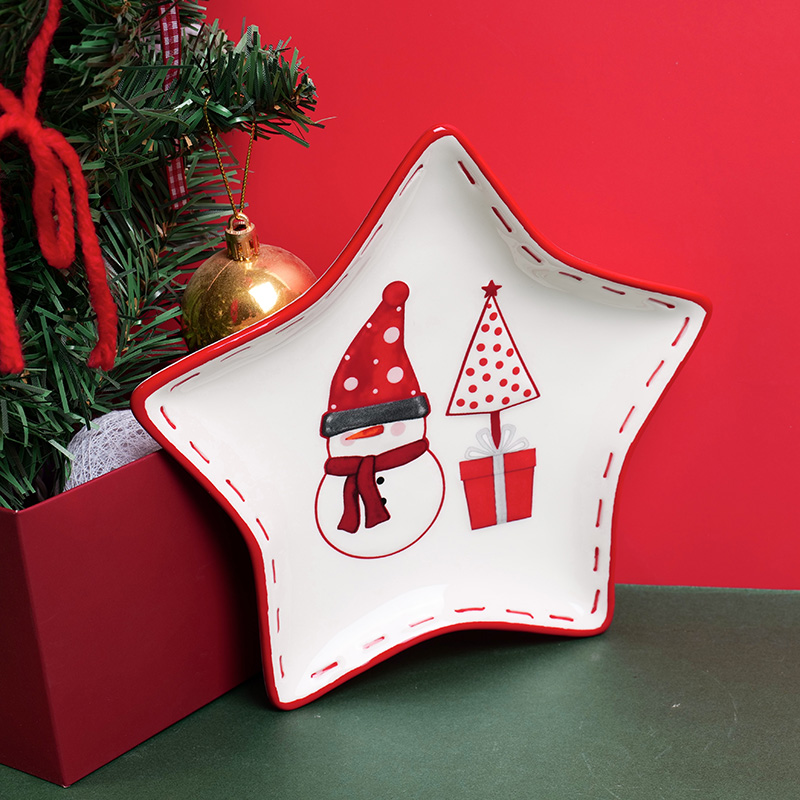 Christmas series star-shaped plate