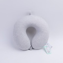 Skin friendly round head memory cotton U-shaped pillow - gray