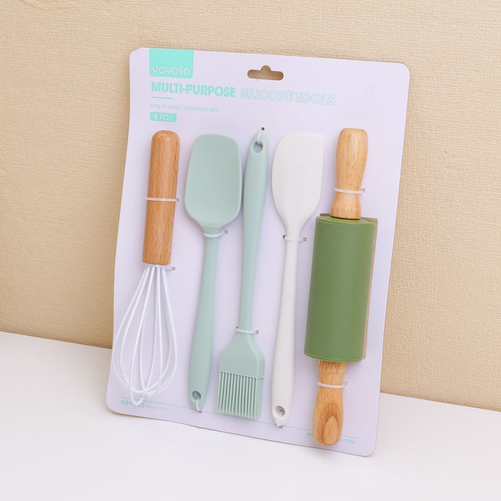 Multi-functional silicone kitchen utensil 5pcs
