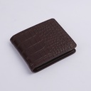 Snakeskin Men's Short Wallet - Brown