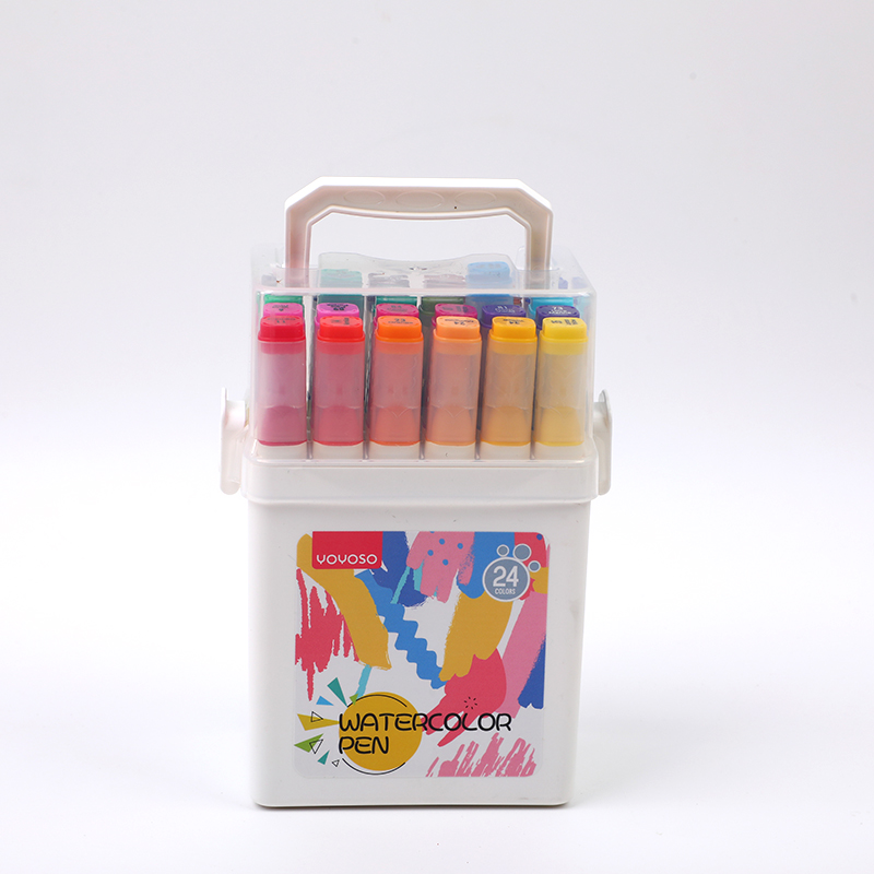 204-24 24 colors Quad Rod Double-ended Watercolor Pencils 252