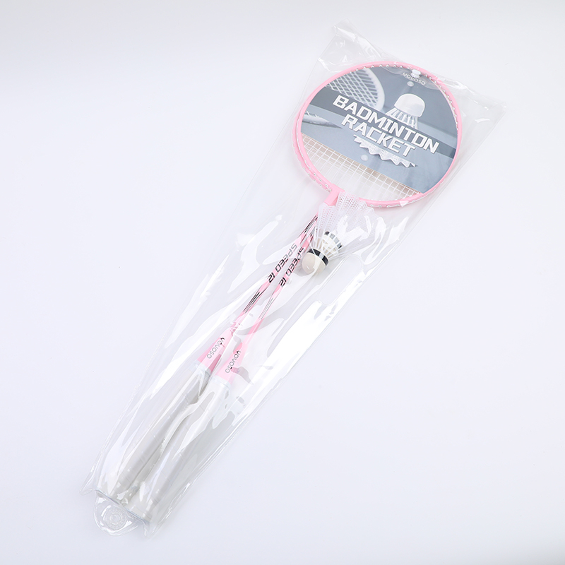 Adult badminton racket 2pcs-pink (including 2pcs shuttlecock)