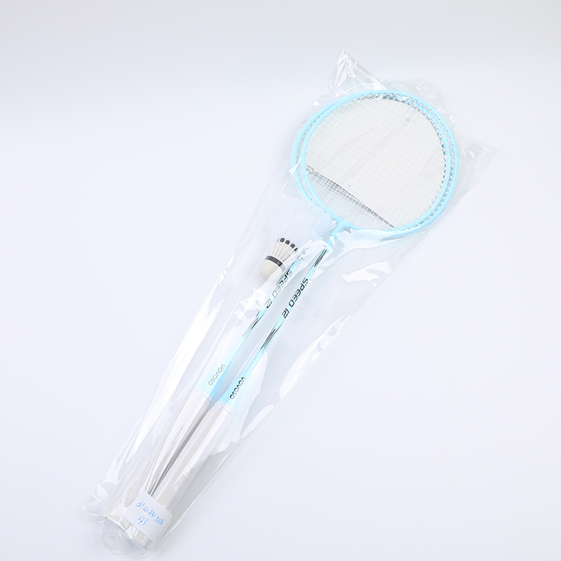 Adult badminton racket 2pcs-blue (including 2pcs shuttlecock)