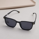 Round-Square Frame Ladies' Sunglasses - Black