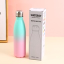 Double-layer 304 stainless steel insulated bottle-gradient pink