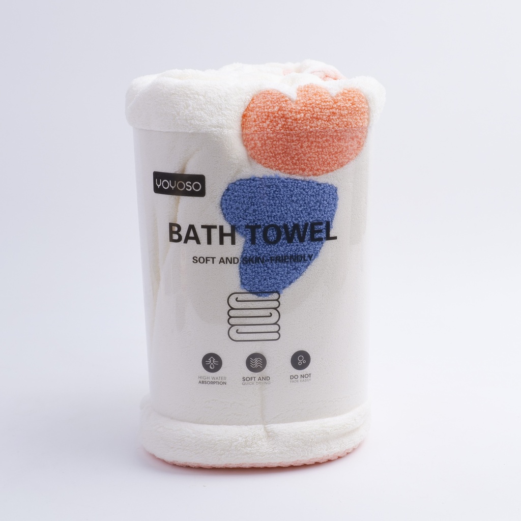 Sweet flower bath towel-beige