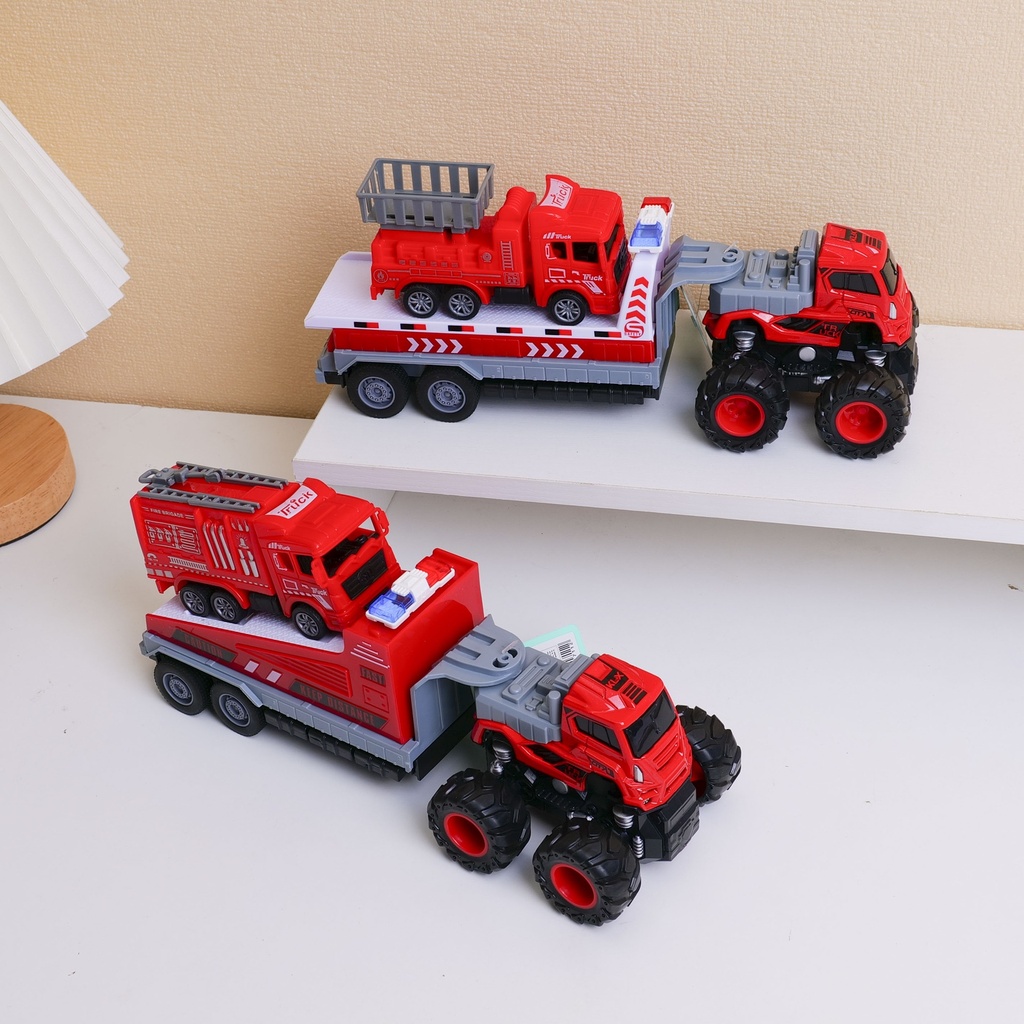 KLX600-363 Alloy inertia fire truck rescue stretch model