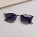 Square-Frame Men's Sunglasses - Silver