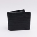 Irregular Texture Men's Short Wallet-Black