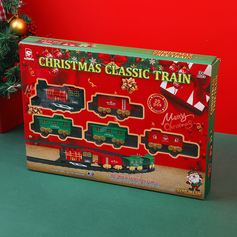 Christmas series electric rail train toy without light and music-8502B