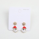 Christmas series white beard santa earrings 