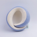 Knitted Memory Cotton U-shaped Pillow - Blue