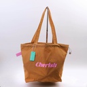 Large capacity drawstring canvas bag - coffee