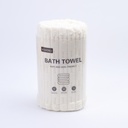 Coral Velvet Bamboo Large Bath Towel - Off-White