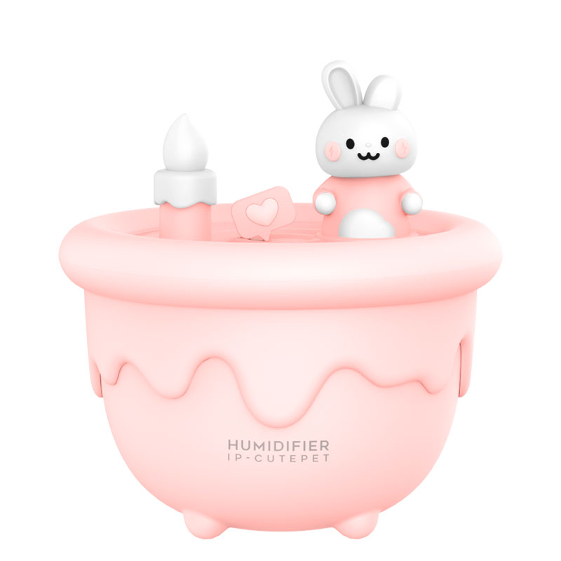 M339 Magic Rabbit Night Light USB Humidifier - Pink