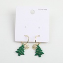 Christmas series dark green christmas tree earrings