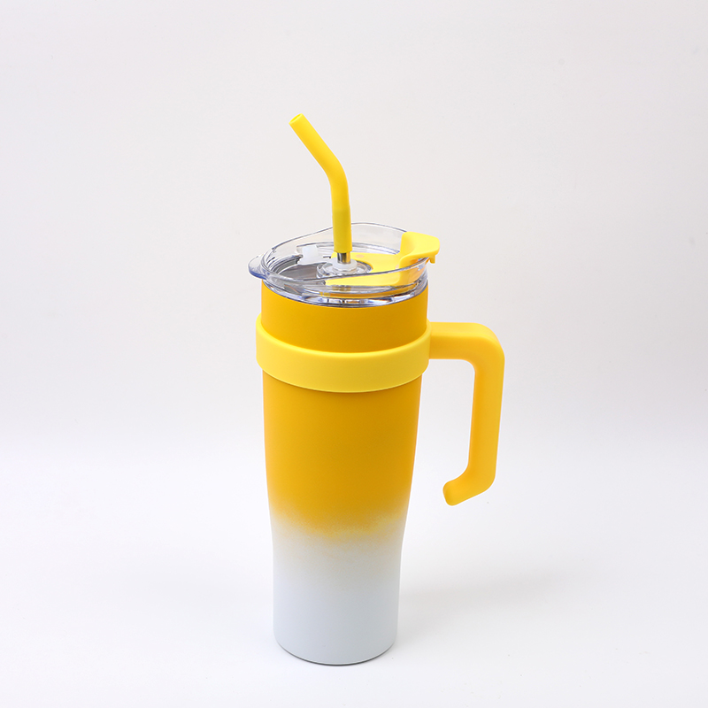 Gradient Color Car Thermos 1.2L-Yellow