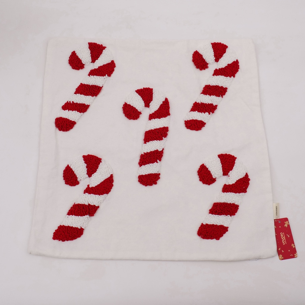 Christmas Series Throw Pillow - Christmas Cane Style