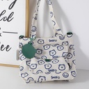 Cute bear large shoulder bag with pocket