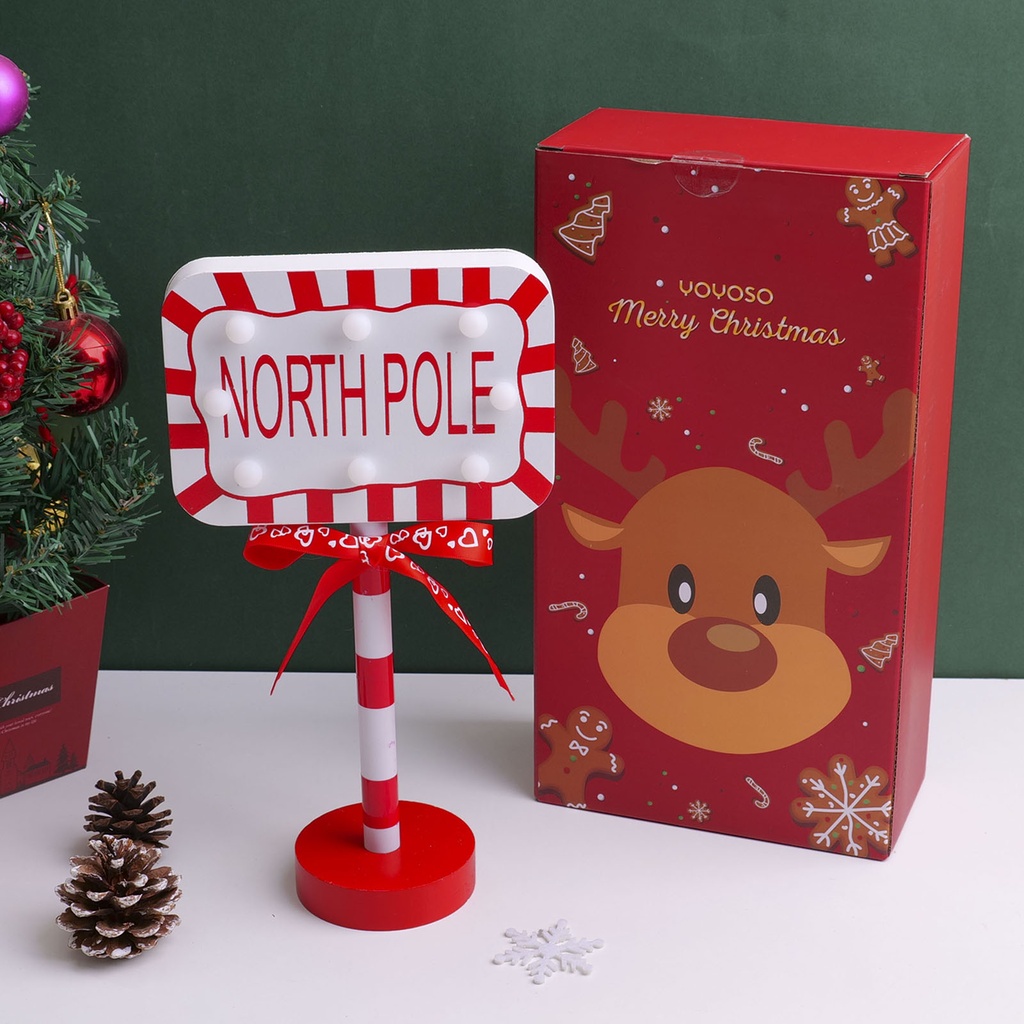 Christmas Signboard 038 (2 AA batteries string lights)