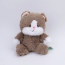 Golden Marten Coffee Sitting Cat Plush Doll - 20CM