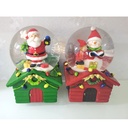 Christmas Series - Snow Globe with Lights, Music and Snow Spray Size 100# (Battery Not Included) - 1