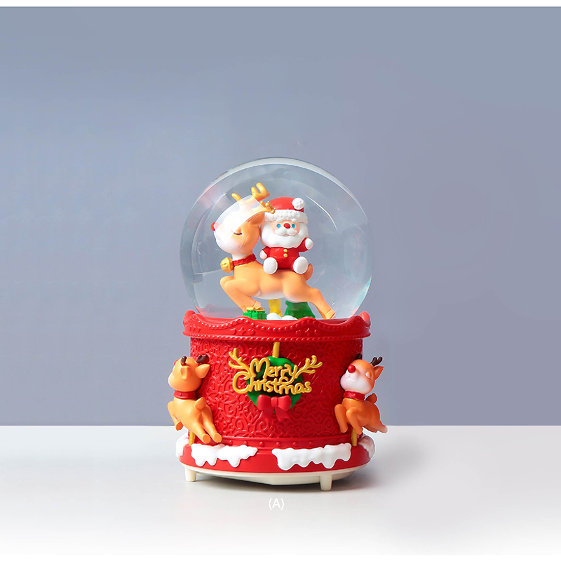 100# Santa rides a deer crystal ball No.100-electric lights automatic spray snow